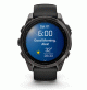 fenix 8 – 47 mm, AMOLED - Sapphire, Carbon grey DLC titanium with Black/pebble grey silicone band - 010-02904-21 - Garmin